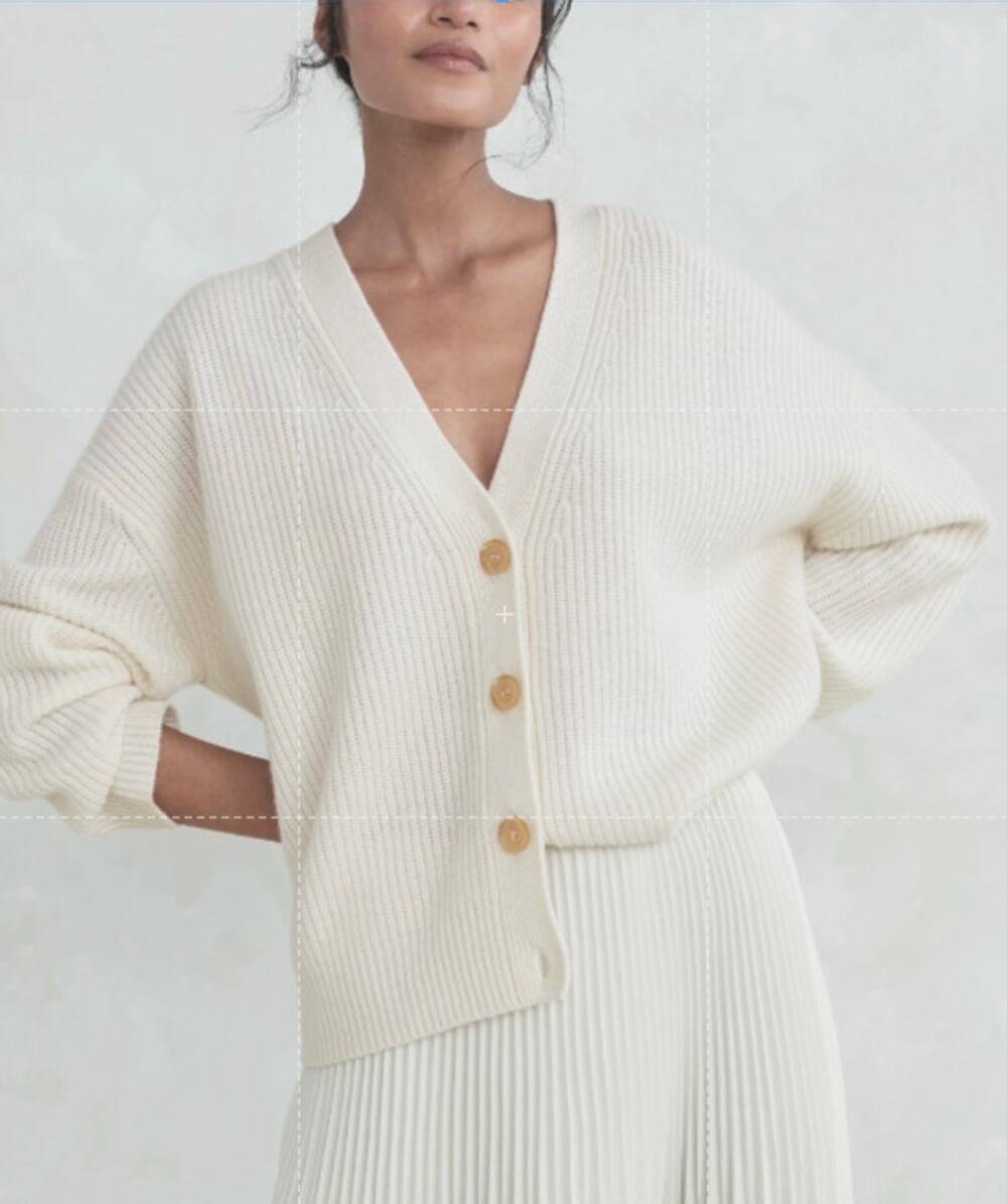 Jenni Kayne Cashmere Cocoon Cardigan in Ivory Size Large